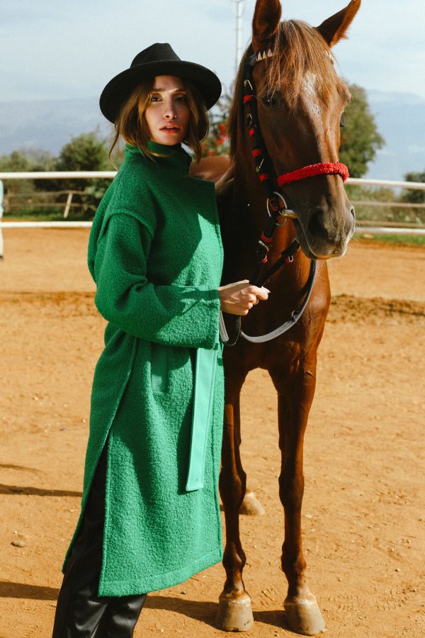 Oversized Coat with Detachable Sleeves